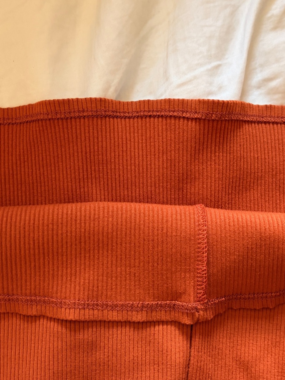 Lulus Basic Behavior Rust Orange Ribbed Bodycon Mini Dress - Picture 2 of 5